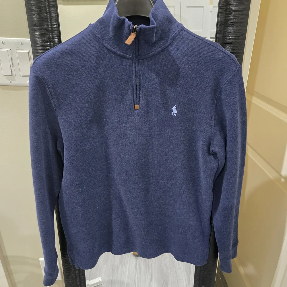 Ralph Lauren Men's Navy Zip-Up Sweater - Picture 1 of 3